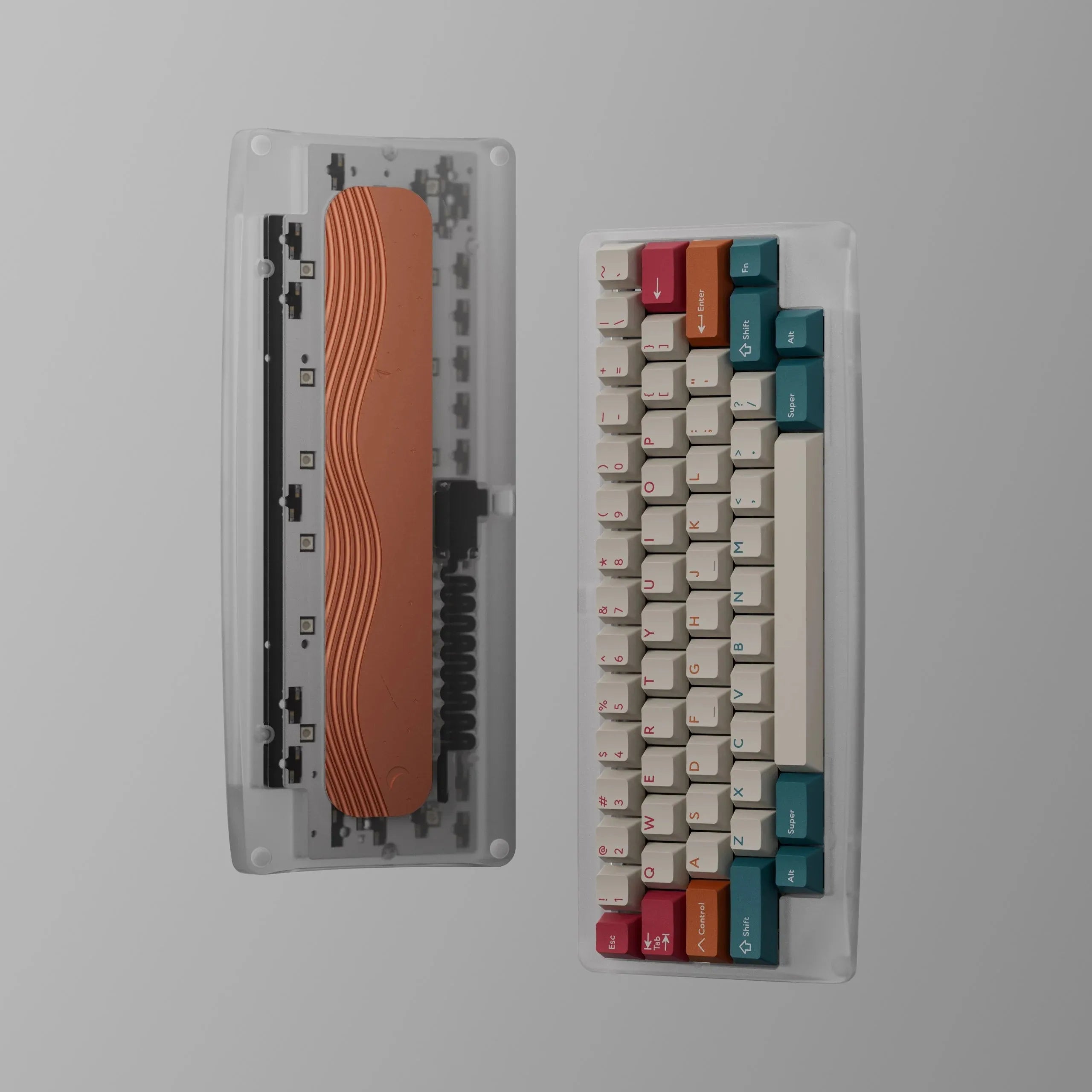 KBDfans Agar Keyboard kit EC version with silver alu plate without EC swiches